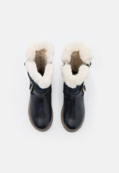 Friboo Leather - Botas Para La Nieve - Dark Blue -Boots & Style 06845ee52273487d8a3d44602b5fc352