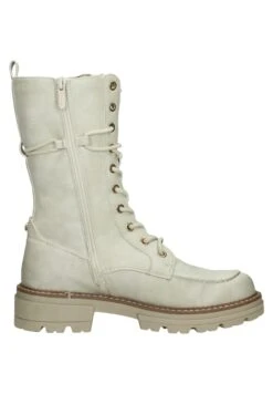 Mustang Hoog - Botas Con Cordones - Gebroken Wit -Boots & Style 32c77cfa50914c209f256c904ddb2756