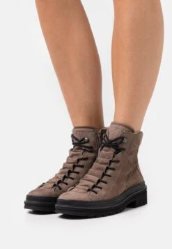 Paul Green Botines Con Cordones - Fango