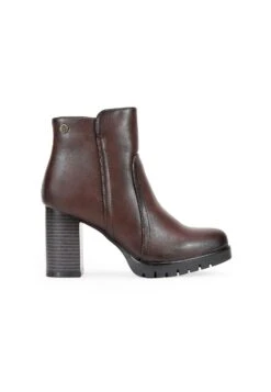 Botines Con Plataforma - Marron