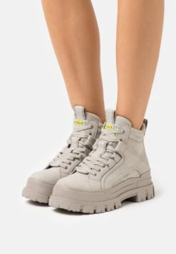 Buffalo Aspha Mid Laceup - Botines Con Cordones - Light Grey