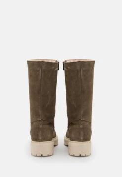 Pier One Leather Winter Boot - Botas - Khaki -Boots & Style 60e648fddcec4a66a5792e11ab31f968