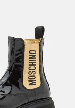 MOSCHINO Unisex - Botines - Black/Gold -Boots & Style 67157fa1d8f24e6bb58d56832deb79b7