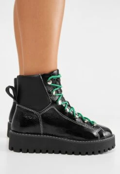 Botines De Cuña - Black