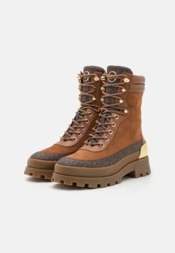 MICHAEL Michael Kors Rowan Lace Up - Botines Con Plataforma - Brown -Boots & Style 777198e9ba1c4e7bbb2bd7af75f9e5c4