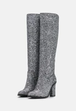 Buffalo Vegan Zoe Boot - Botas De Tacón - Gun Glitter -Boots & Style 827d7d8d25f2495199b4f54c9a918b3d