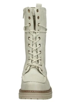 Mustang Hoog - Botas Con Cordones - Gebroken Wit -Boots & Style 86978a835a904546b6074251a51adf3f