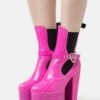 Lamoda Two Timing - Botines Con Plataforma - Fuchsia