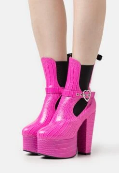 Lamoda Two Timing - Botines Con Plataforma - Fuchsia