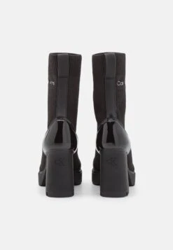 Calvin Klein Jeans Platform Knit Sock- Botines Con Plataforma - Triple Black -Boots & Style 9c8fd3576e9b4c63b9761989fe616436