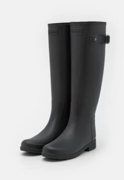 Hunter ORIGINAL Womens Refined Tall Boot - Botas De Agua - Black -Boots & Style abcb823ac69945029b255175cc8f789f