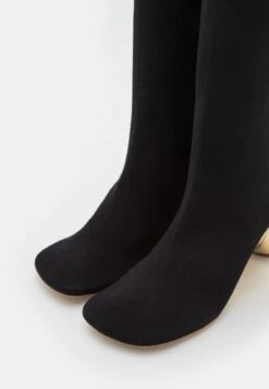 A.W.A.K.E. Mode Lorahigh Knit Boot - Botas Mosqueteras - Black/Silver/Gold -Boots & Style b8710d4fcdc54ab592d20e9fc6bead42