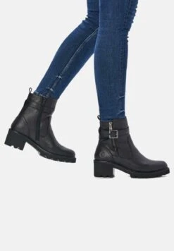 Remonte Botines Con Plataforma - Schwarz