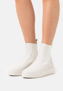 COPENHAGEN Cph113- Botines Con Plataforma - Eggshell