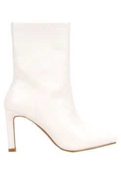 Botines De Tacón - Beige